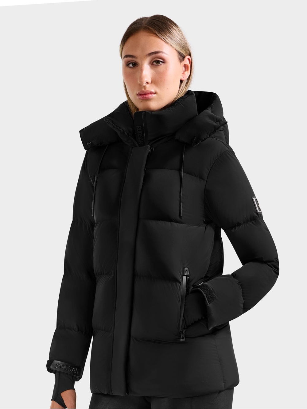 RUDSAK Black Puffer Jacket with Hood